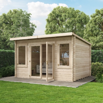 Ashley Pent Log Cabin Garden Room - 4.0m x 3.0m