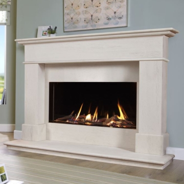 The Collection by Michael Miller Avignon 54" Eden Elite Limestone Fireplace Suite