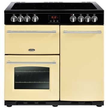 Belling Farmhouse 90E Cream 90cm Ceramic Range Cooker