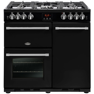 Belling Farmhouse 90G Black 90cm Gas Range Cooker