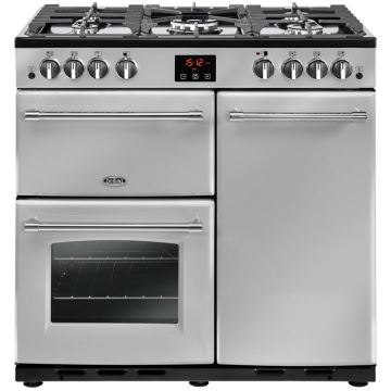 Belling Farmhouse 90G Silver 90cm Gas Range Cooker