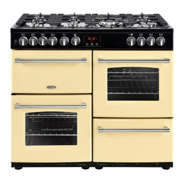 Belling Farmhouse 100DFT Cream 100cm Dual Fuel Range Cooker