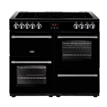 Belling Farmhouse 100E Black 100cm Ceramic Range Cooker