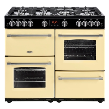 Belling Farmhouse X100G 100cm Gas Range Cooker, Cream