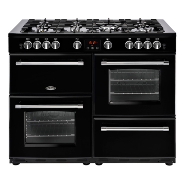 Belling Farmhouse 110DFT Black 110cm Dual Fuel Range Cooker