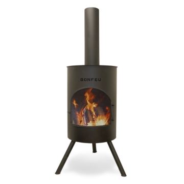 Bonfeu BonTon Outdoor Fireplace, Black