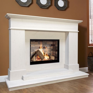 The Collection by Michael Miller Avignon 58" Eden Elite Limestone Fireplace Suite