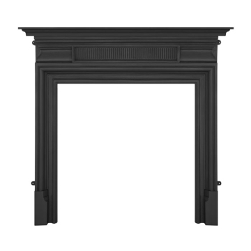 Carron Belgrave Cast Iron Fireplace Surround, Black