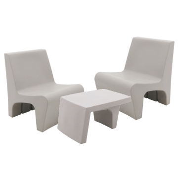 Tramontina Berta 3 Piece Lounge Set, Concrete