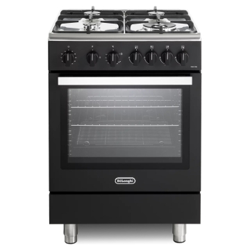 DeLonghi DSC626G-1 BL 60cm Gas Cooker, Black