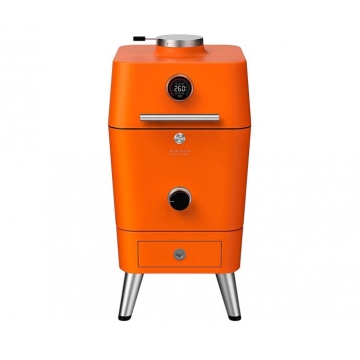 Everdure by Heston Blumenthal 4K Outdoor Electric Ignition Charcoal BBQ Cooker, Orange