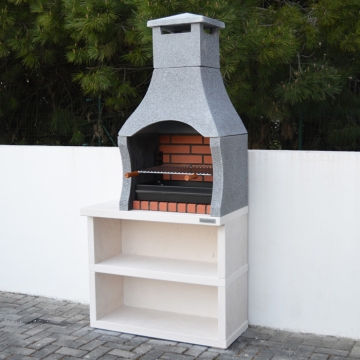 XclusiveDecor Firenze Charcoal Barbecue with Side Table