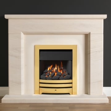 Adore Full Depth Convector Open Fronted Gas Fire, Brass