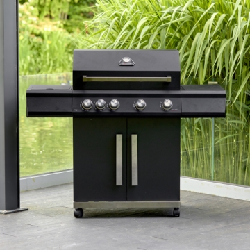 Grillstream Stealth 4 Burner Hybrid Gas & Charcoal BBQ