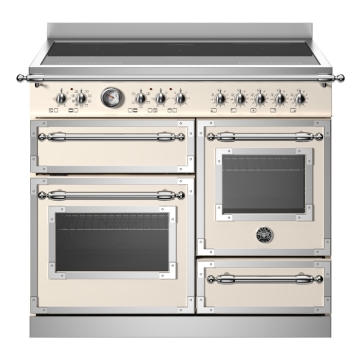 Bertazzoni Heritage Series 100cm Induction Top Electric Triple Oven, Avorio Ivory