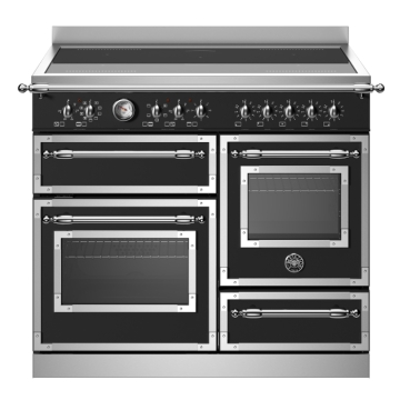 Bertazzoni Heritage Series 100cm Induction Top Electric Triple Oven, Nero Matt Black