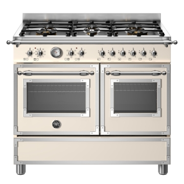 Bertazzoni Heritage Series 100cm 6 Burner Electric Double Oven, Avorio Ivory