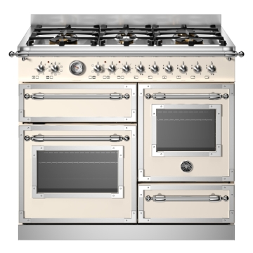 Bertazzoni Heritage Series 100cm 6 Burner Electric Triple Oven, Avorio Ivory