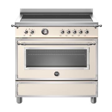 Bertazzoni 90cm Heritage Series Induction Top Electric Oven, Avorio Ivory