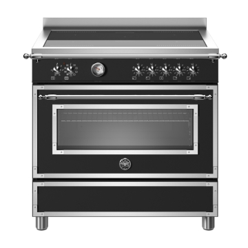 Bertazzoni 90cm Heritage Series Induction Top Electric Oven, Nero Matt Black