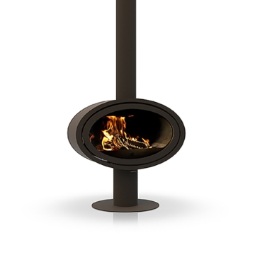 Dik Geurts Oval Front Wood Burning Stove, Base