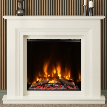 Elgin & Hall Kudosa 54" Arteon 750-3SP Electric Marble Fireplace Suite