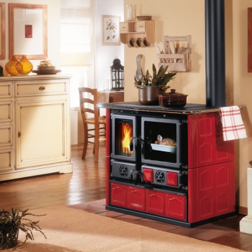 La Nordica Rosa Majolica Wood Burning Cooker