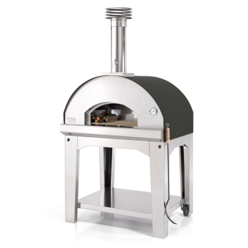 Fontana Mangiafuoco Anthracite Wood-Fired Pizza Oven with Trolley