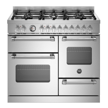 Bertazzoni Master Series 100cm 6 Burner Electric Triple Oven, Stainless Steel