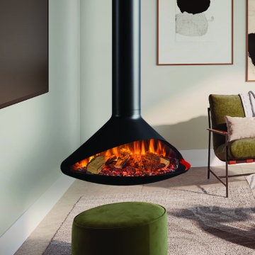 Gazco Onyx Orbit Suspended Electric Fire