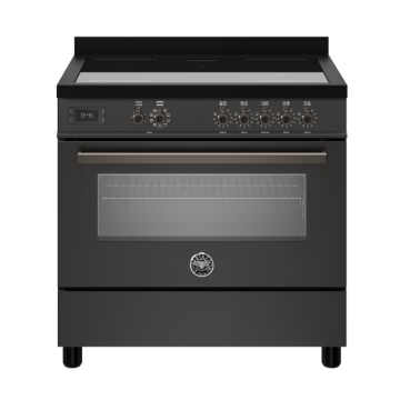 Bertazzoni 90cm Professional Series Induction Top Electric Oven, Carbonio Black