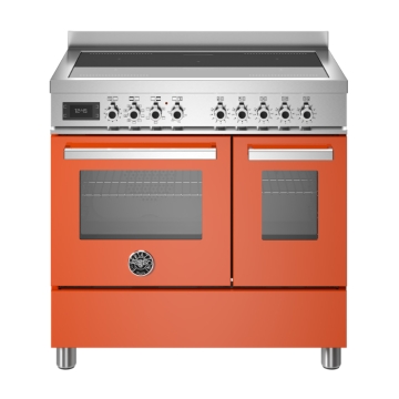 Bertazzoni 90cm Professional Series Induction Top Electric Double Oven, Arancio Orange