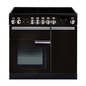 Rangemaster Professional Deluxe 90cm Gloss Black Induction Hob Range Cooker