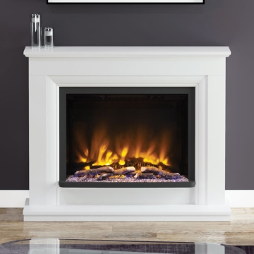 Elgin & Hall Arana 52" Ash White Fireplace Suite