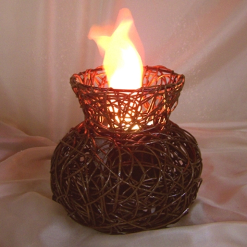 Electric Low Vase Fire Lamp