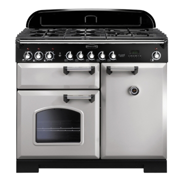 Rangemaster Classic Deluxe 100cm Dual Fuel Range Cooker, Royal Pearl 