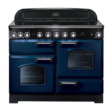 Rangemaster Classic Deluxe 110cm Induction Electric Range Cooker, Regal Blue 