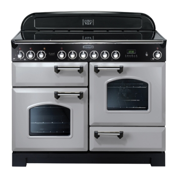 Rangemaster Classic Deluxe 110cm Ceramic Range Cooker, Royal Pearl 