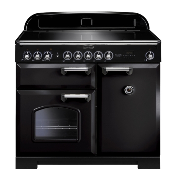 Rangemaster Classic Deluxe 100cm Induction Range Cooker, Gloss Black