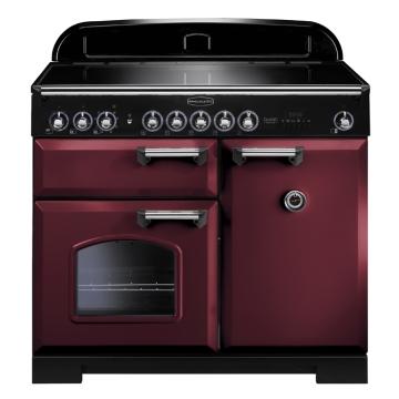 Rangemaster Classic Deluxe 100cm Induction Electric Range Cooker, Cranberry