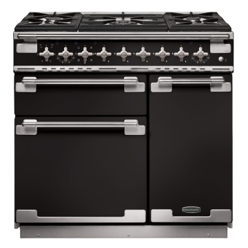 Rangemaster Elise 90cm Gloss Black Dual Fuel Range Cooker