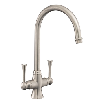 Rangemaster Estuary TES1BF Twin Lever Mixer Tap, Brushed Finish