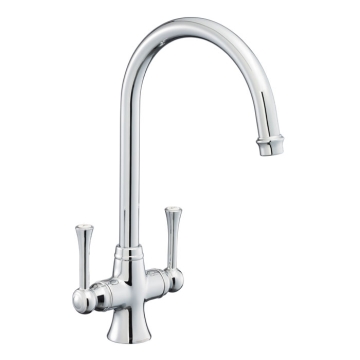 Rangemaster Estuary TES1CM Twin Lever Mixer Tap, Chrome