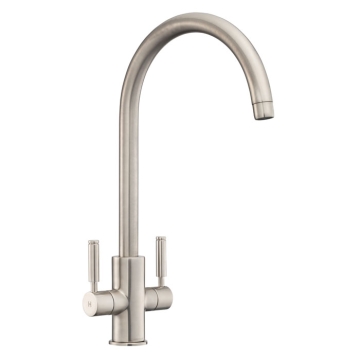 Rangemaster Intense TID1BF Twin Lever Mixer Tap, Brushed Finish