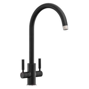 Rangemaster Intense TID1MB Twin Lever Mixer Tap, Matt Black