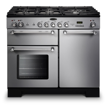 Rangemaster Kitchener 100cm Dual Fuel Range Cooker, Stainless Steel