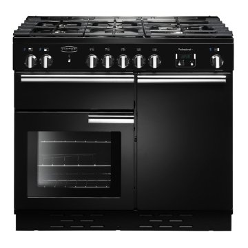 Rangemaster Professional Plus 100cm Gas Range Cooker, Gloss Black