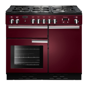 Rangemaster Professional Plus 100cm Dual Fuel Range Cooker, Cranberry