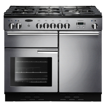 Rangemaster Professional Plus 100cm Dual Fuel Range Cooker, Stainless Steel