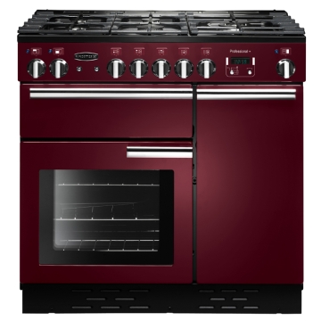 Rangemaster Professional Plus 90cm Dual Fuel Range Cooker, Cranberry